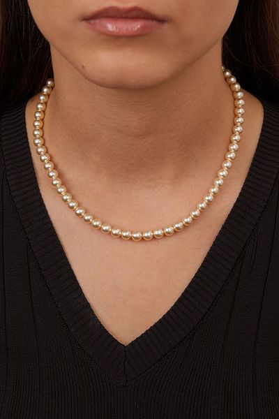 Elika Silver قلادة مجوهرات نسائية موديل اللؤلؤ
