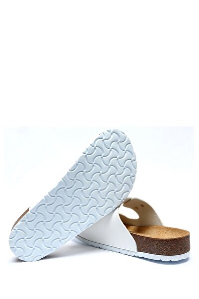 KİFİDİS SOFTSTEP K10260SK Kifidis Women's Cork Slippers 36-41-WHITE/WHITE - 36