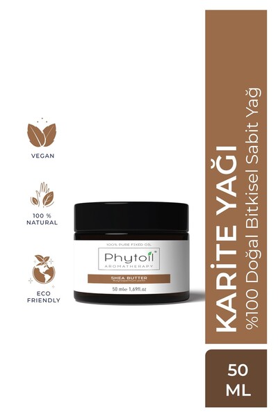 phytoil زيت الشيا (زبدة الشيا - بوتيروسبيرموم باركي) زيت نباتي ثابت نقي وطبيعي 100% سعة 50 مل