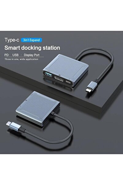 Daytona Dp-01 Type-c To Displayport Multifunction 8k 60hz Çevirici Dönüştürücü Aktarıcı Adaptör