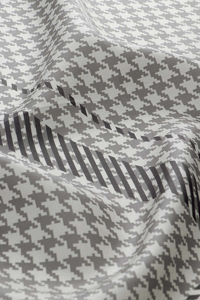 Bursa İpek وشاح حريري Twill - نمط خط رمادي بنمط هاوندزتوث