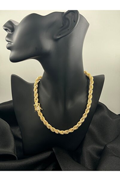 MywJewelery VİP Çelik Full Zirkon Taş İşleme Altın Kaplama Gurmet Kolye Özel Üretim