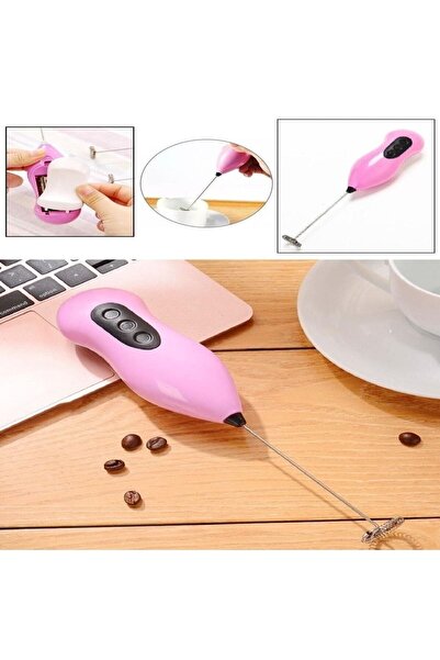sengenegel Mini Mikser Kahve Süt Köpürtücü Karıştırıcı Cappucino Mixer Pilli Çırpıcı