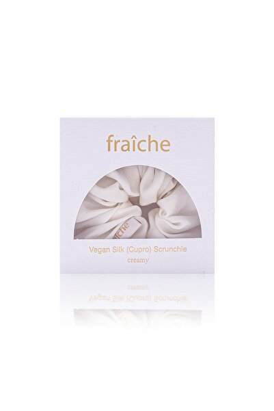 fraiche Vegan Silk ( Cupro ) Scrunchie - Creamy