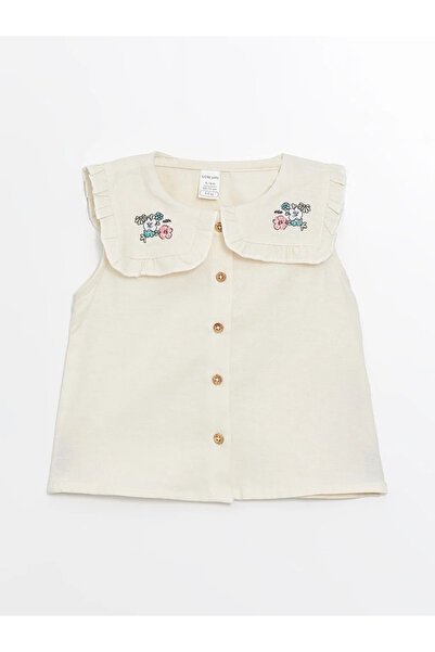 LC Waikiki LCW Baby - Crew nyakú felsők és rövidnadrágok kislányoknak 2 részes készletek WAIKINAİ