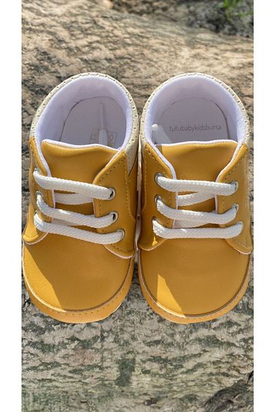 Papulin Baby Boy Luxury Mustard Color Booties