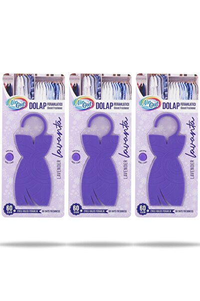AirGut Elbise Desenli Dolap Ferahlatıcı Lavanta Tazeliği Kokusu X3