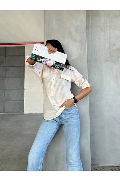 Fiori Striped Summer Shirt with Pockets