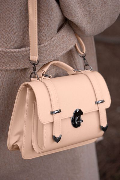 GIMOSA Curea lungă reglabilă din piele vegană Ines, geantă de damă cu blocare, geantă de umăr, geantă crossbody