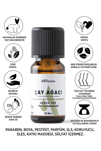 Alfheim Tea Tree Essential Oil Tea Tree Oil Aromatherapy Fragrance Essential Oils 10 ml