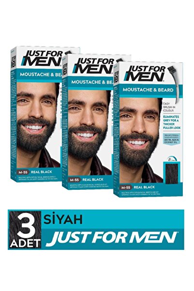 Just For Men Sakal & Bıyık Boyası Siyah 3'lü Set
