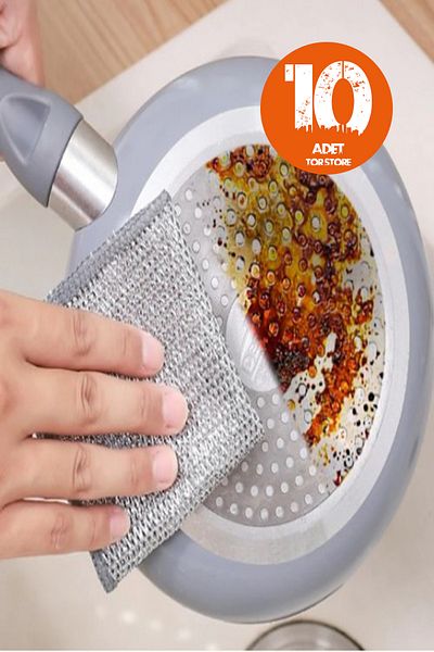 Tor Store Set of 10 Magic Wire - Stainless Wire Dishcloth, Anti-Scratch Dirt Rust Remover