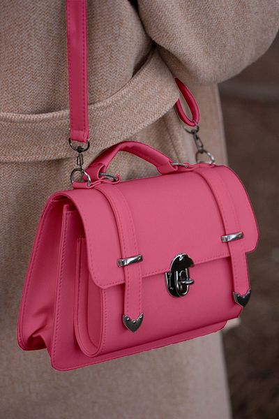 GIMOSA Curea lungă reglabilă din piele vegană Ines, geantă pentru femei cu blocare, geantă de umăr, geantă crossbody