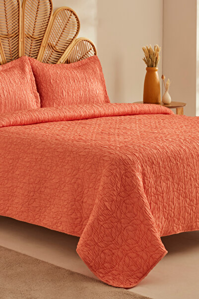 Karaca Home Rody Çift Kişilik Yatak Örtüsü Turuncu