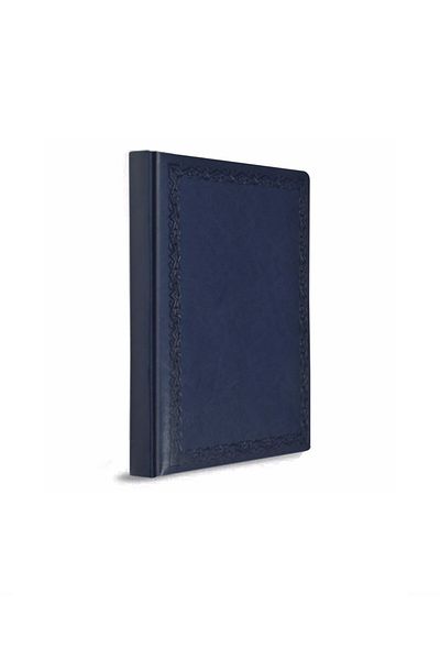 Gıpta Leaf Navy Blue Cheers Book - 20X28 160 Thread Stitching Leather Cover