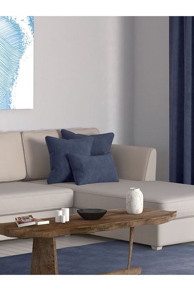 Perle غطاء وسادة من سلسلة Home Daily باللون الأزرق الفضائي
