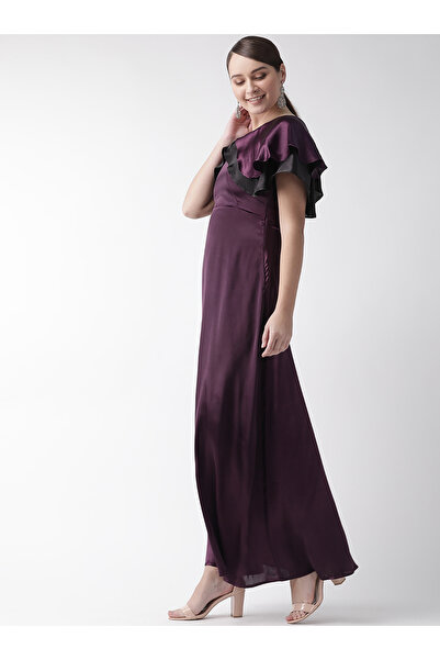 Mish By Styli Frill Sleeve V Neck A-Line Maxi Dress