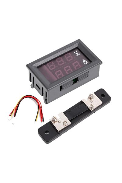 TLS Robotik 0.28 Inç 0-100v 50a Çift Led Kırmızı Voltmetre Ve Mavi Ampermetre...