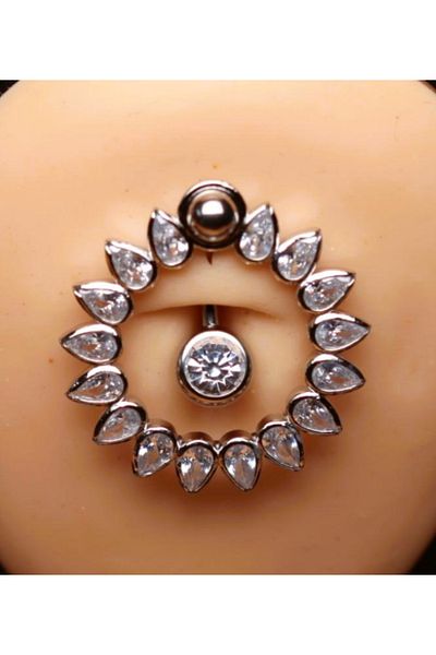 Karınca Piercing Elite Circle Zircon Stone Luxury Belly Piercing