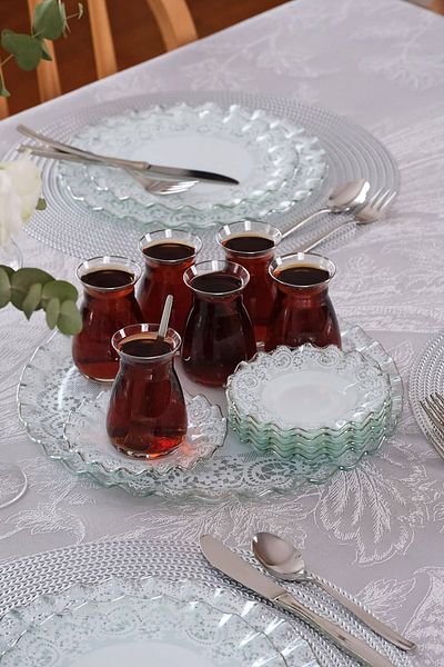 Glore Platinum Marche Gilded Glass Tray