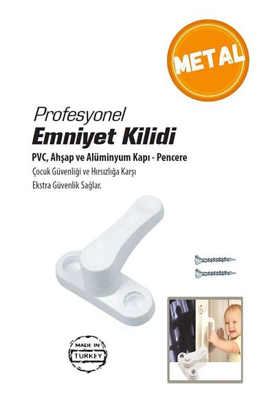 Sapcı Metal PVC Door for Kids - Pimapen Safety Lock, Burglar Security Latch