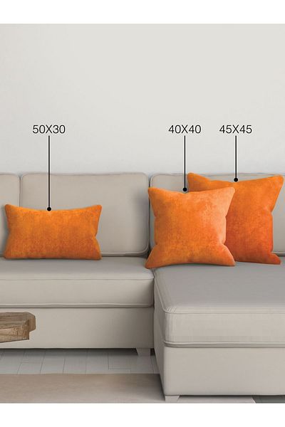 Perle Tangerine Color Throw Pillow - Home Daily Series