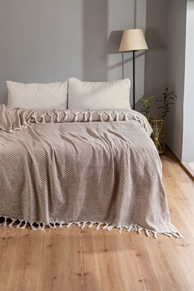 HOME MOD STORE Cuvertură de pat dublu Tripolis și set de zestre piqué