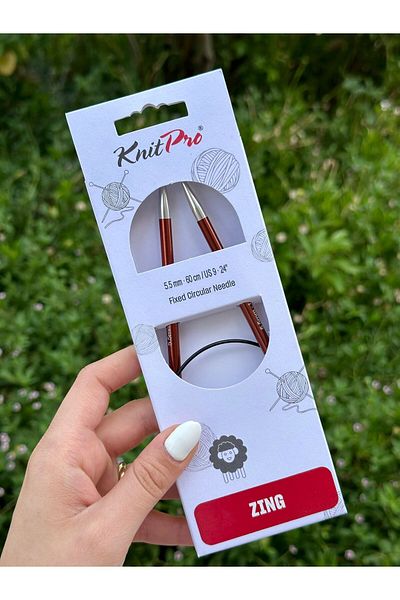 KnitPro Μπάρα Zing 5,5mm με καλαμάκι 60cm
