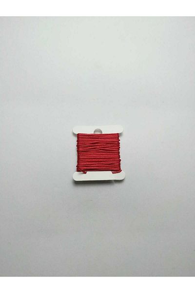 Eskişehir hobi sanat 0.8 mm 3 Meters Red Color Parachute Rope (Macrame Bracelet Necklace Jewelry Design Rope)
