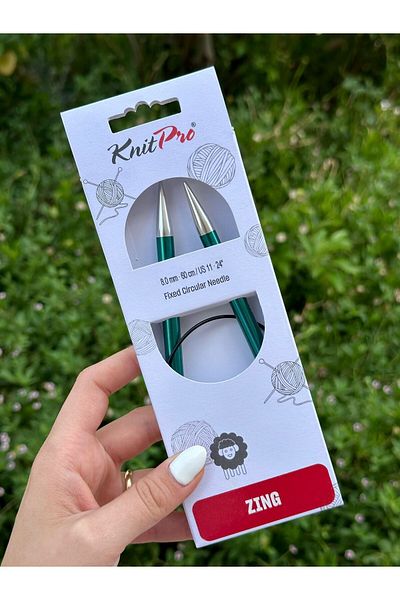 KnitPro Μπάρα Zing 60 cm 8 mm με σταθερό καλάμι