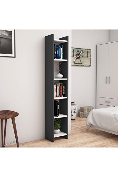 Bimossa W1030 Hüma Kitaplık Antrasit/beyaz 28.6cm