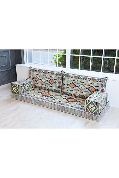 BAKIRÖZÜ HOME Şark Odası Takımı , Şark Köşesi Minderi Takımı (sünger Dahil) A...