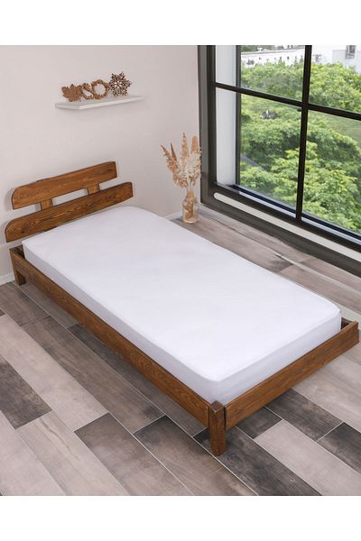 MEYHOME Single Lycra Combed Cotton Elastic Sheet (Ekru)