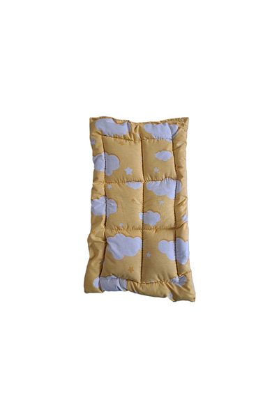 yün de yün Yellow Unwashed Wool 50x30 Cm Back And Chest Pillow