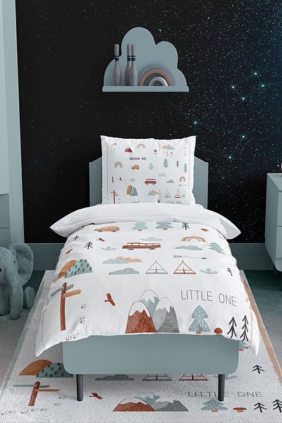 Talia Home Cute Nature Patterned Clouds Duvet Cover Set TLAN-057