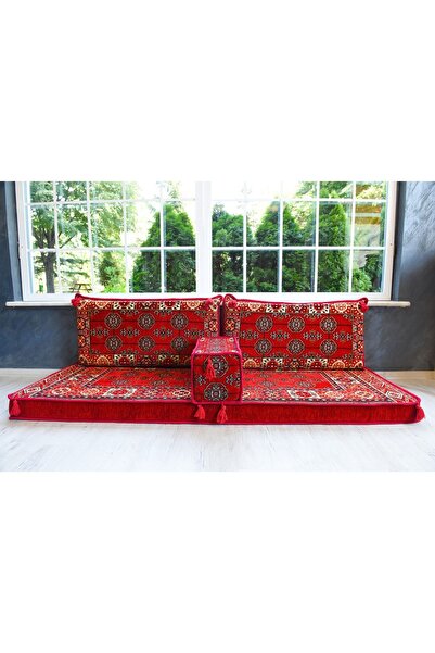 BAKIRÖZÜ HOME Şark Köşesi Takımı , Oturma Grubu Yer Minderi Takımı (sünger Da...