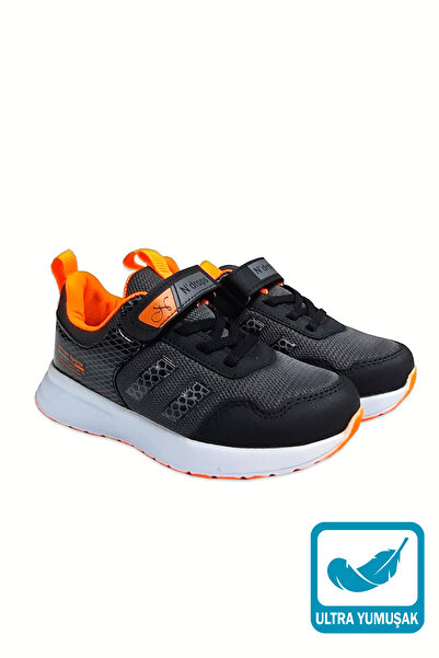 welissa Унісекс дитячі спортивні кросівки - чорні, сірі, помаранчеві, зручний...