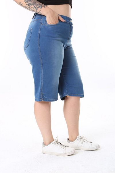 SERRA BÜYÜK BEDEN Bermuda Shorts - Slit Detailed