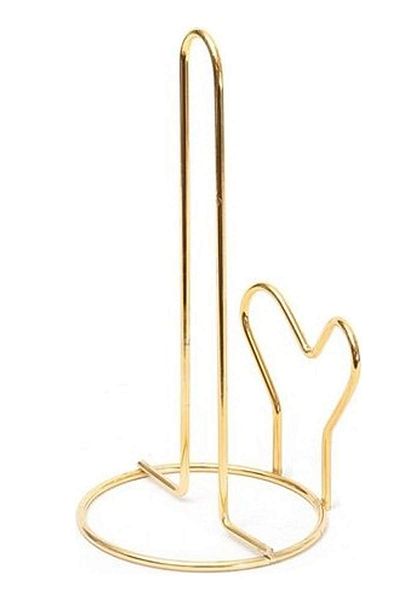 Turkco Gold Heart Table Countertop Paper Towel Holder| Desktop Gold Paper Towel Holder Napkin Holder