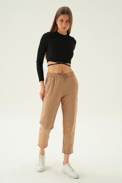 Rays 4228 Pantaloni cu ciucuri Camel