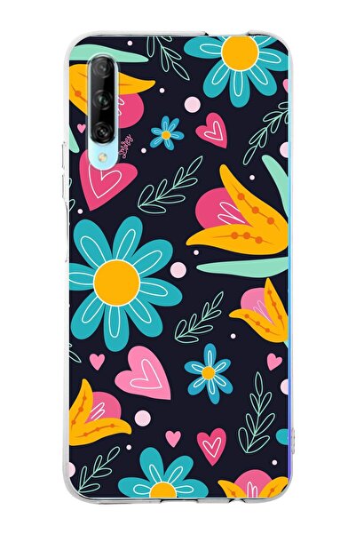 PrintiFy Huawei P Smart Pro ile Uyumlu 1mm Slim Fit Retro Renkler 1 Baskılı Ş...