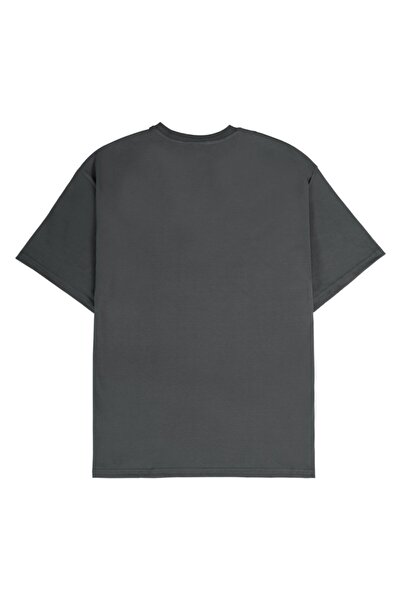 TheBerb Κέντημα Basic Grey Oversize T-shirt