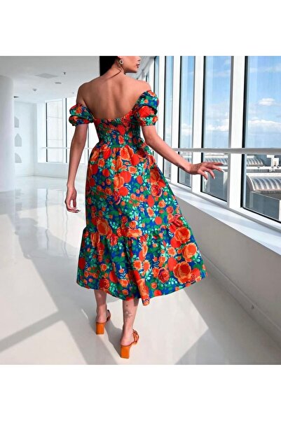 Butik Midi Length Floral Patterned Dress