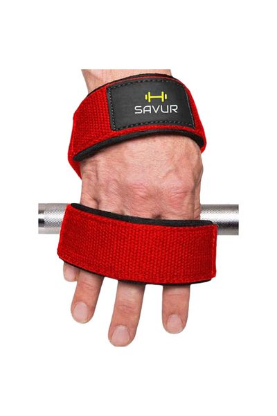 SAVUR 8 Loop Lifting Straps - Barbell Strap, Pack of 2