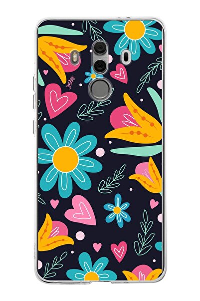 PrintiFy حافظة شفافة مطبوعة مقاس 1 ملم بألوان ريترو 1 متوافقة مع هاتف Huawei ...