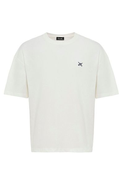 COOLHILL Ανδρικό μπλουζάκι Oversize - 100% βαμβάκι, κέντημα στο στήθος