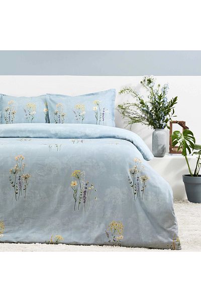 Taç Set de lenjerie de pat din bumbac organic și satin LILLLIAN Double Reborn