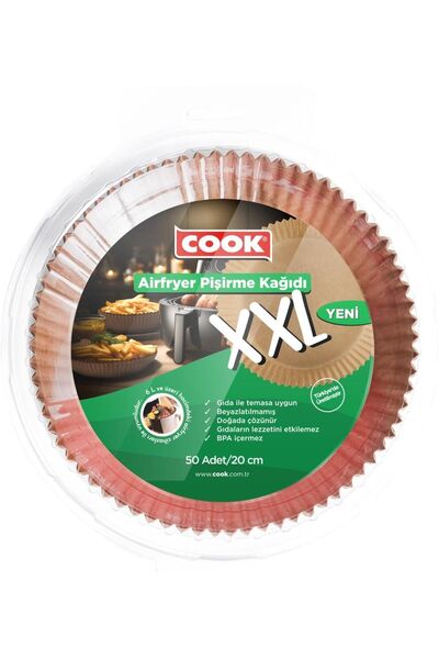 COOK Airfryer Pişirme Kağıdı Xxl 50 Adet