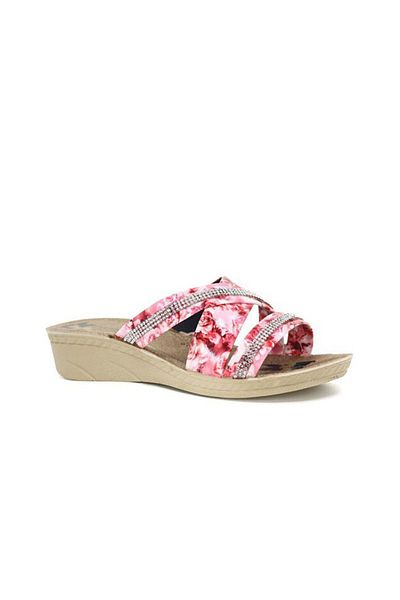 wilcoom Rose Patterned Orthopedic Non-Slip Sole Girl's Daily Slippers
