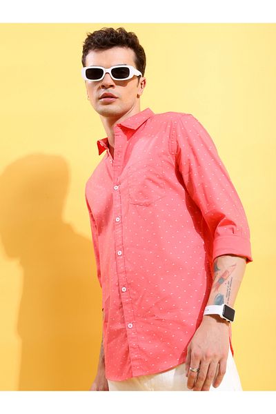 Highlander By Styli All Over Print Chest Pocket Shirt with Long Sleeves